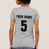 おもしろいなフィールドホッケーのゴールキーパーのTシャツ、背部プリント Tシャツ (裏面)