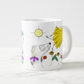 おもしろいなフェレットの顔 ジャンボコーヒーマグカップ (正面右)