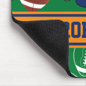 おもしろいなフットボールのスポーツの漫画はあなたの名前を加えます マウスパッド (コーナー)