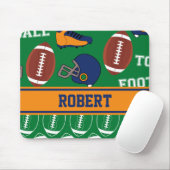 おもしろいなフットボールのスポーツの漫画はあなたの名前を加えます マウスパッド (マウス)