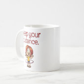 おもしろいなフラのたがの漫画は"保ちますあなたの間隔"を コーヒーマグカップ (正面左)