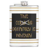おもしろいなフラスコは、これウィスキーであることができます(黒か金ゴールド) フラスク (正面)