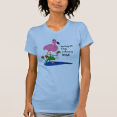 おもしろいなフラミンゴのワイシャツ Tシャツ (正面)