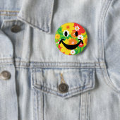 おもしろいなフラワーパワーの壁紙 缶バッジ (インサイチュ)