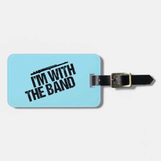 おもしろいなフルート私はバンドとあります ラゲッジタグ (正面横)