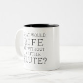 おもしろいなフルート音楽引用文 ツートーンマグカップ (正面左)