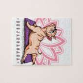 おもしろいなフレンチ・ブルドッグのヨガ- Bhujangasanaの姿勢- ジグソーパズル (横)