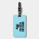 おもしろいなフレンチ・ホルン私はバンドとあります ラゲッジタグ (正面縦)