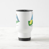 おもしろいなフレームのコーギーの敏捷 トラベルマグ (中央)