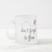 おもしろいなフロスの歯科衛生士のマグ フロストグラスマグカップ (左)