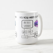 おもしろいなフローチャート、コーヒーを必要としますか。 コーヒーマグカップ (正面右)