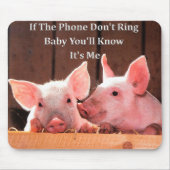 おもしろいなブタのことわざおよび引用文のおもしろいなブタのミーム マウスパッド (正面)