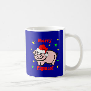 おもしろいなブタのクリスマス コーヒーマグカップ