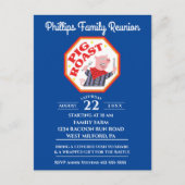 おもしろいなブタのローストの家族会 インビテーションポストカード (正面)