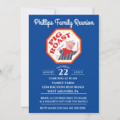 おもしろいなブタのローストの家族会 招待状 (正面)