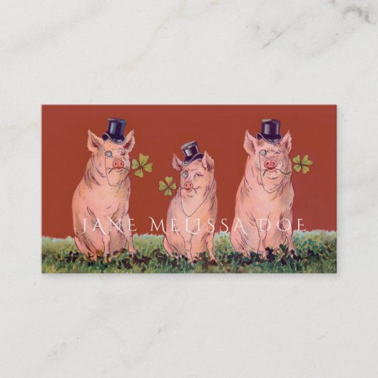 おもしろいなブタの両面名刺 名刺 (正面)