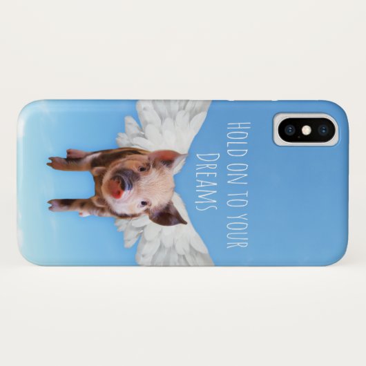 おもしろいなブタは飛ぶかもしれません Case-Mate iPhoneケース (裏面(横))