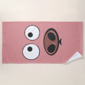 おもしろいなブタ ビーチタオル (正面)