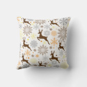 おもしろいなブラウンのクリスマスパターン クッション (裏面)