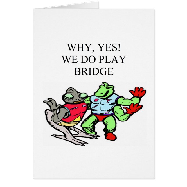 おもしろいなブリッジ・プレーヤーのデザイン (正面)