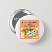 おもしろいなブリッジ・プレーヤーの冗談のデザイン 缶バッジ (正面&裏面)
