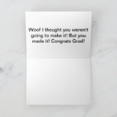 おもしろいなブルドッグの卒業カード カード (内部)