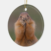 おもしろいなプレーリードッグ セラミックオーナメント (左)