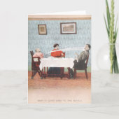 おもしろいなベビーの天然発泡ミネラルウォーターのボトルのヴィンテージの父の日 カード (正面)