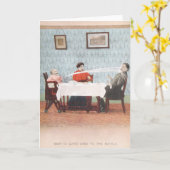 おもしろいなベビーの天然発泡ミネラルウォーターのボトルのヴィンテージの父の日 カード (黄色い花)