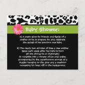 おもしろいなベビーシャワーは粋なヒョウのプリント感謝していしています ポストカード (正面)