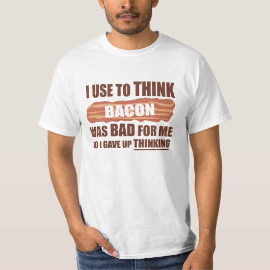 おもしろいなベーコンのTシャツ Tシャツ (正面)