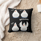 おもしろいなベートーベンの鶏音楽枕 クッション (ブランケット)