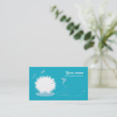 おもしろいなペットグルーミングの名刺の青ライト 名刺 (スタンド正面)