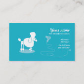 おもしろいなペットグルーミングの名刺の青ライト 名刺 (裏面)