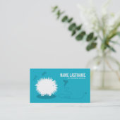 おもしろいなペットグルーミングの名刺の青 名刺 (スタンド正面)