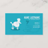 おもしろいなペットグルーミングの名刺の青 名刺 (裏面)