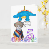 おもしろいなペットスペインのなバースデー・カード カード (黄色い花)