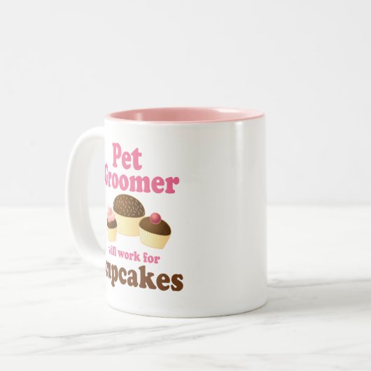 おもしろいなペットトリマー ツートーンマグカップ (正面左)