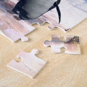 おもしろいなペンギンは氷が付いている湖で行きます ジグソーパズル (側面)