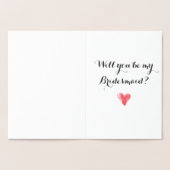 おもしろいなホイルの新婦付添人カード 箔カード (内部)