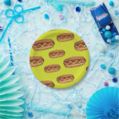 おもしろいなホットドッグの食糧デザイン ペーパープレート (パーティー)