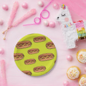 おもしろいなホットドッグの食糧デザイン ペーパープレート (パーティー)