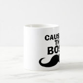 おもしろいなボスのコーヒー・マグ、髭 コーヒーマグカップ (中央)