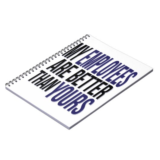 おもしろいなボス日私の従業員はあなたのよりギフトをよくします ノートブック (左側)