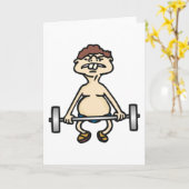 おもしろいなボディービルダー カード (黄色い花)