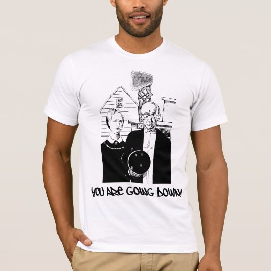 おもしろいなボーリングダウン状態になっています! Tシャツ (正面)
