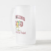 おもしろいなボーリング300 フロストグラスビールジョッキ (正面左)