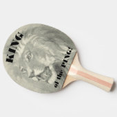 おもしろいなポーンのライオンの王は話を平手で打ちます 卓球ラケット (横)