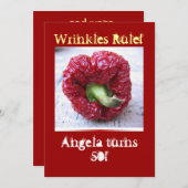 おもしろいなマイル標石の誕生日 招待状 (正面/裏面)