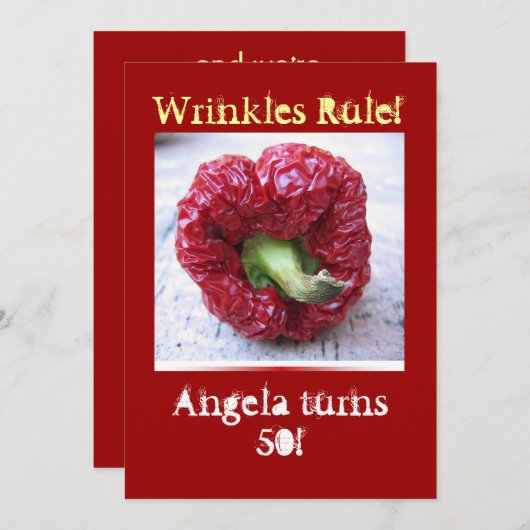 おもしろいなマイル標石の誕生日 招待状 (正面/裏面)